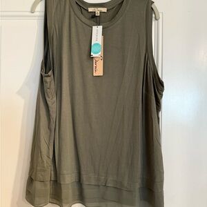 Chic Olive Sleeveless Tank Top